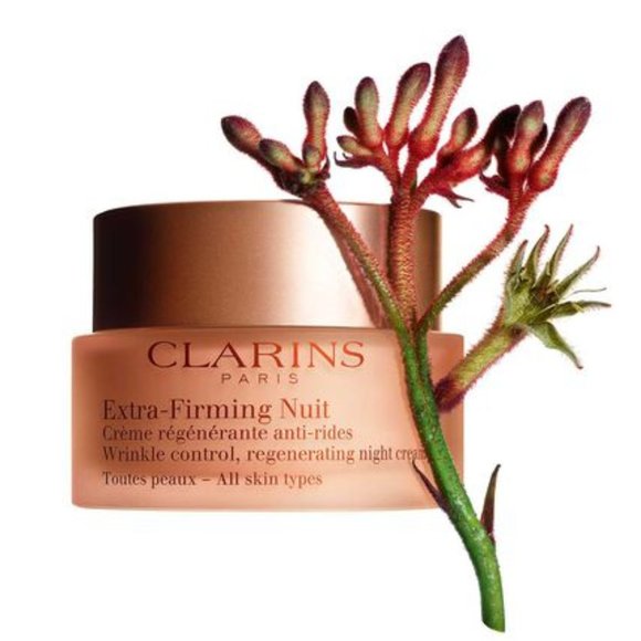 ✅Clarins  Extra-Firming Wrinkle Control Regenerating Night Cream ~ BNIB - Picture 2 of 9